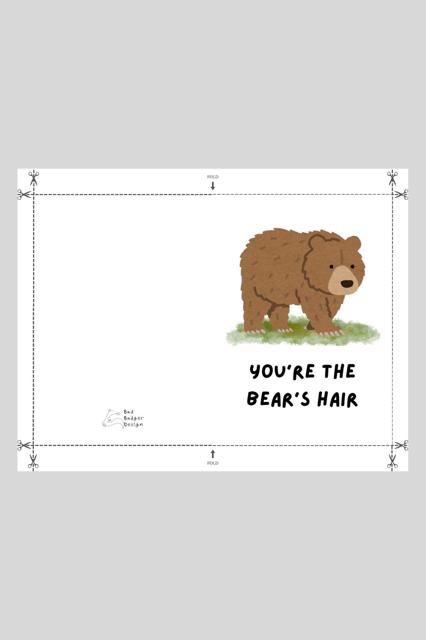Bear's Hair Greeting Card