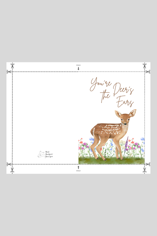 Deer's Ears Greeting Card