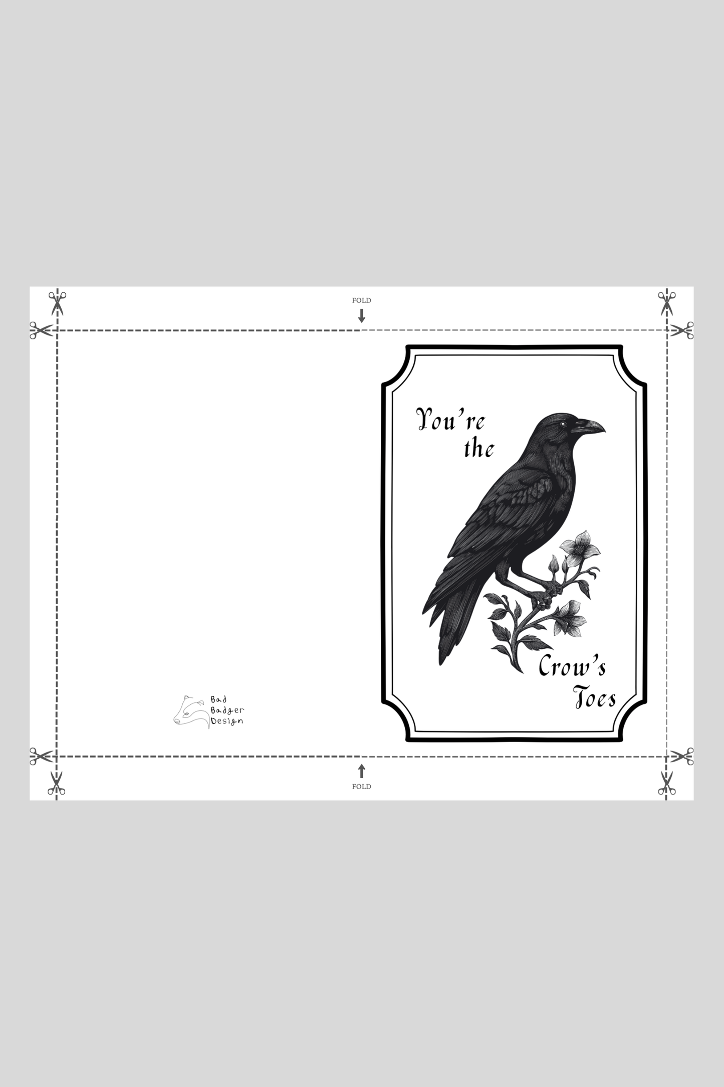 Crow's Toes Greeting Card