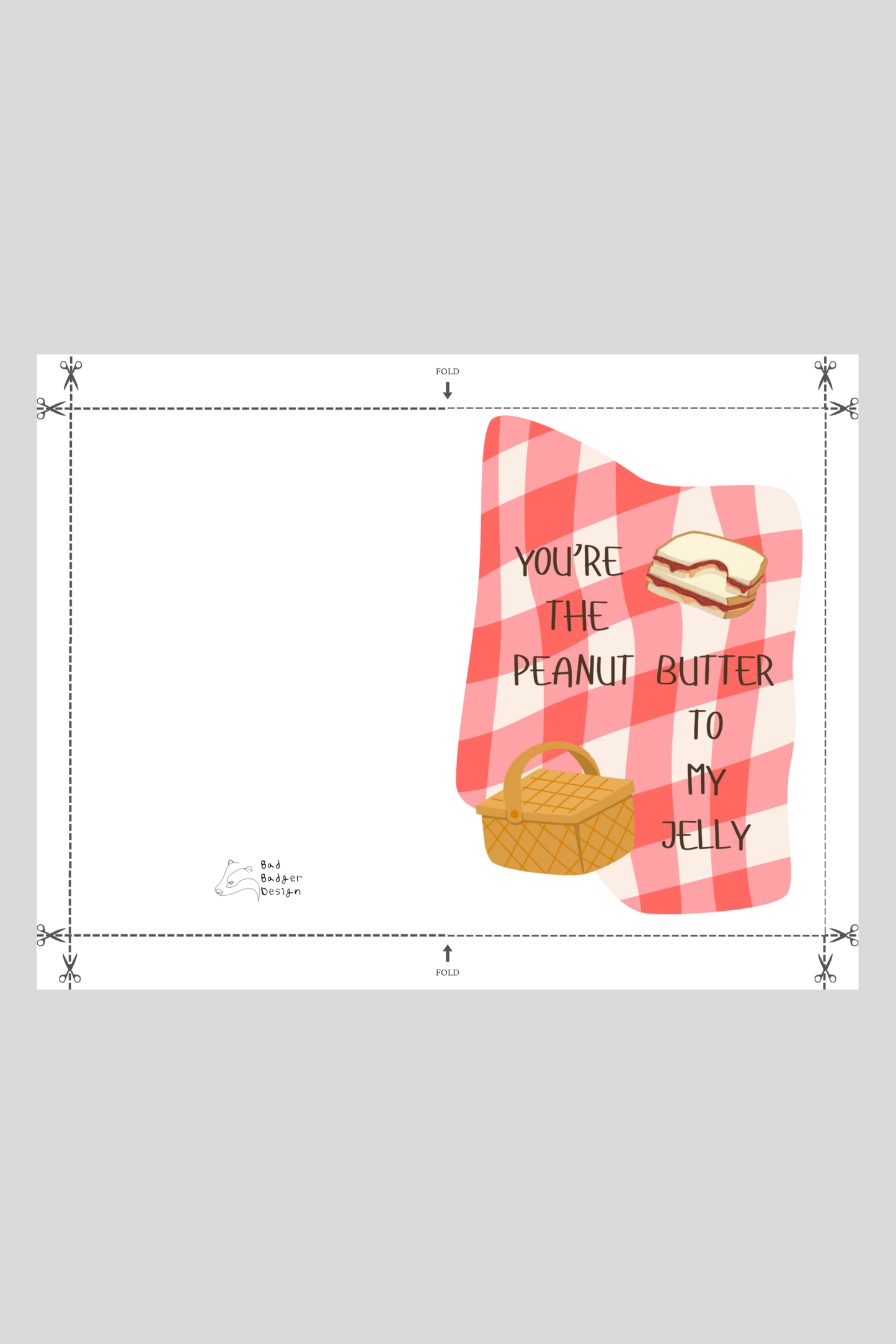 Peanut Butter & Jelly Greeting Card