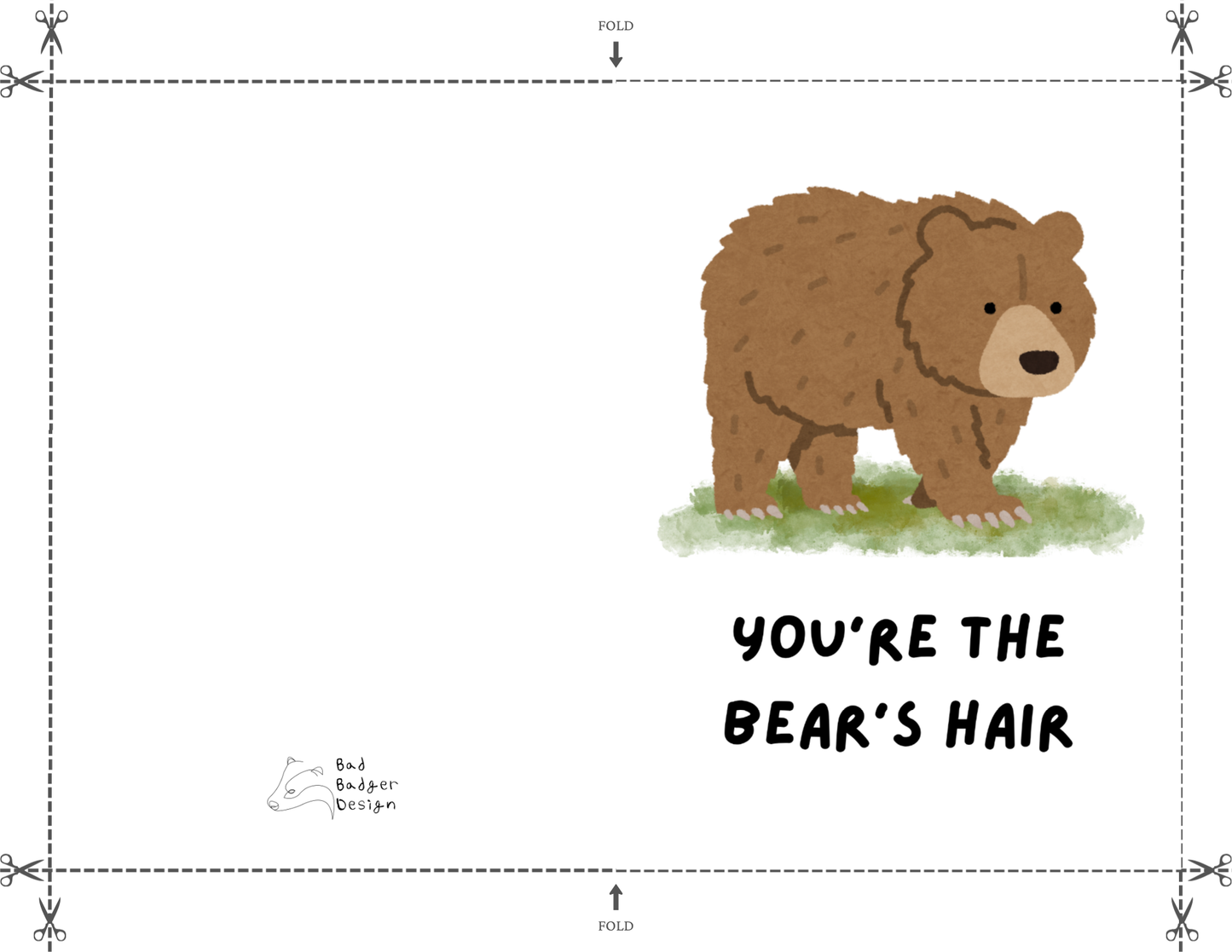 Bear's Hair Greeting Card