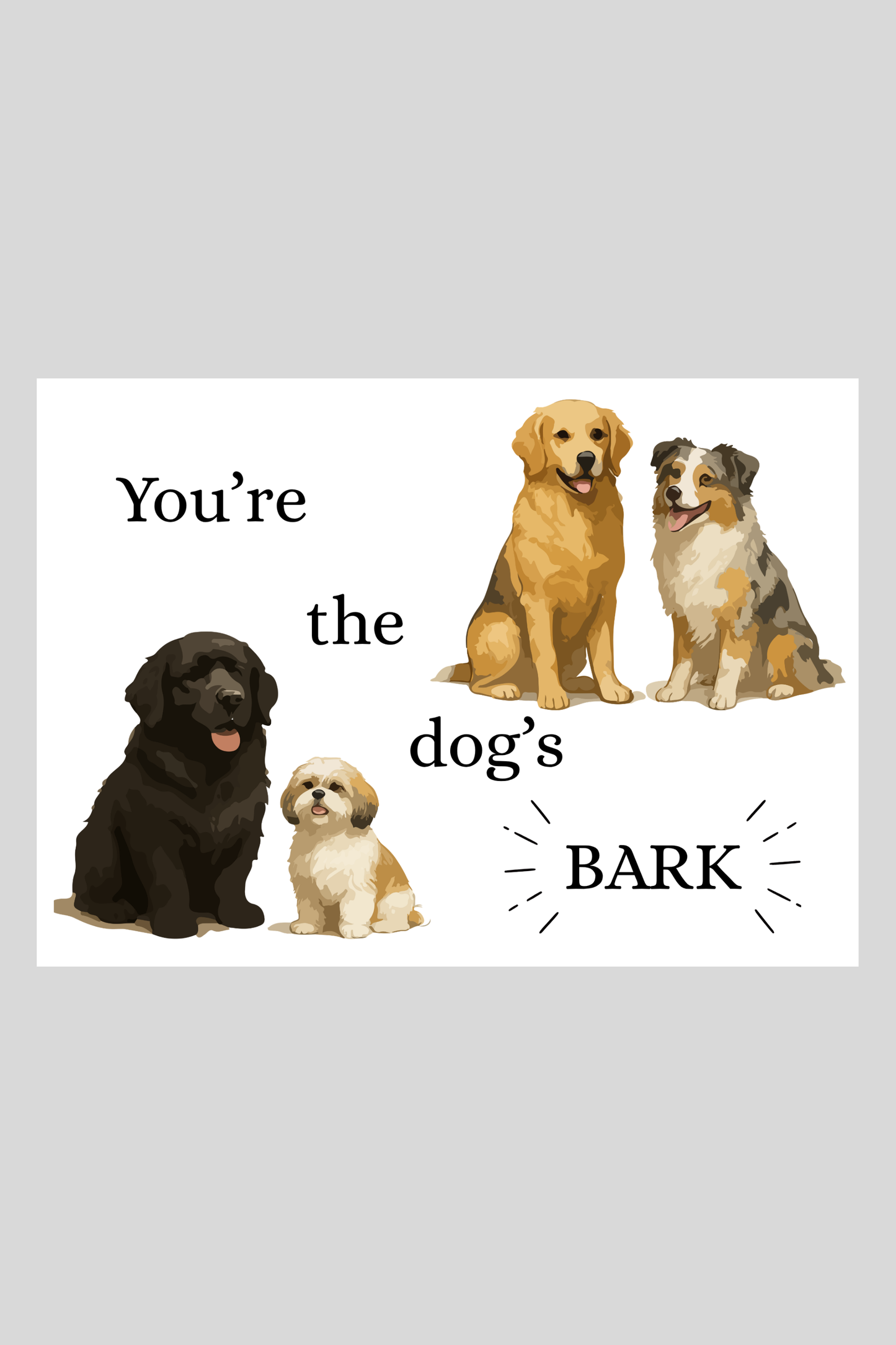 Dog's Bark Greeting Card