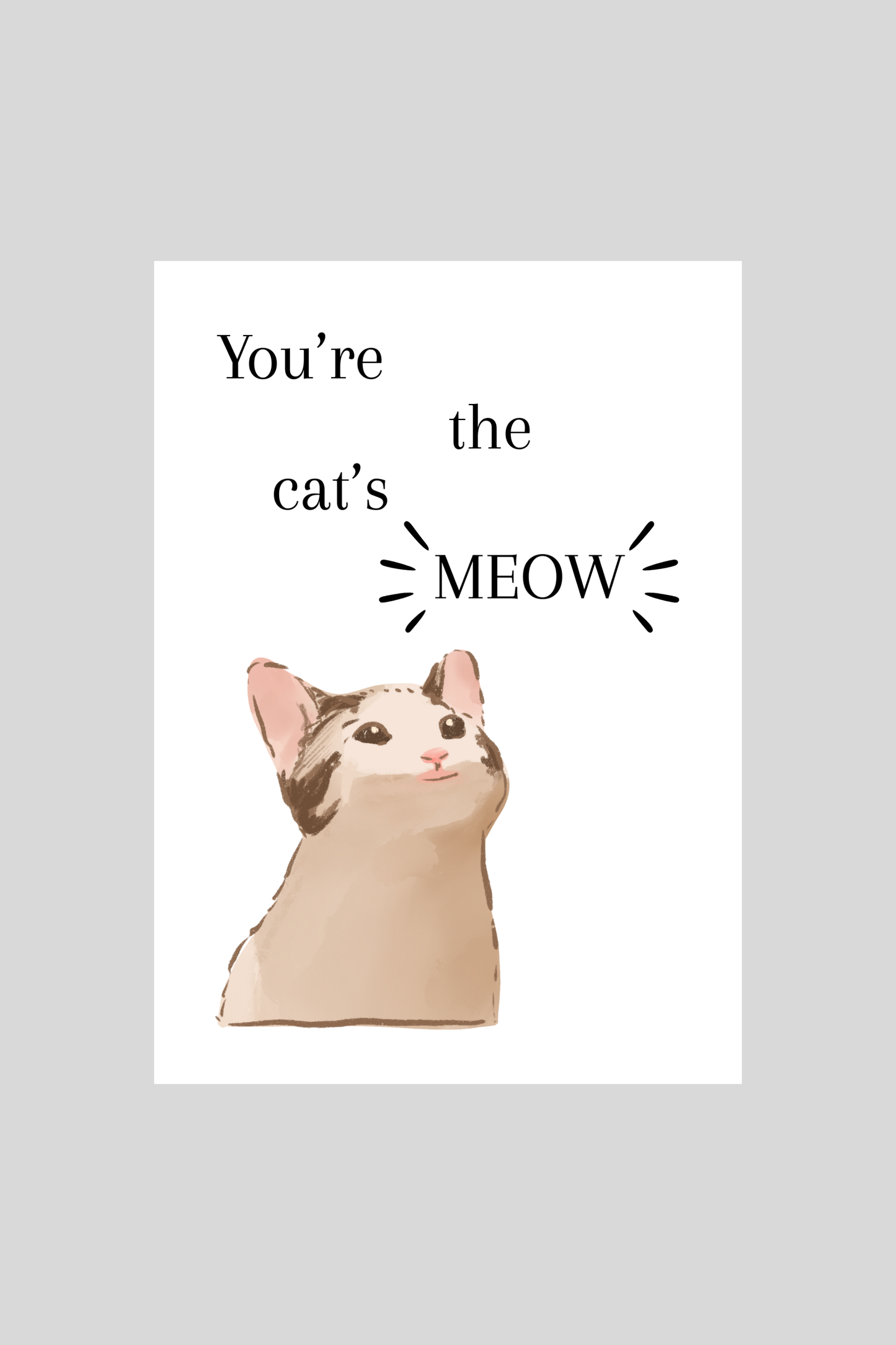 Cat's Meow Greeting Card