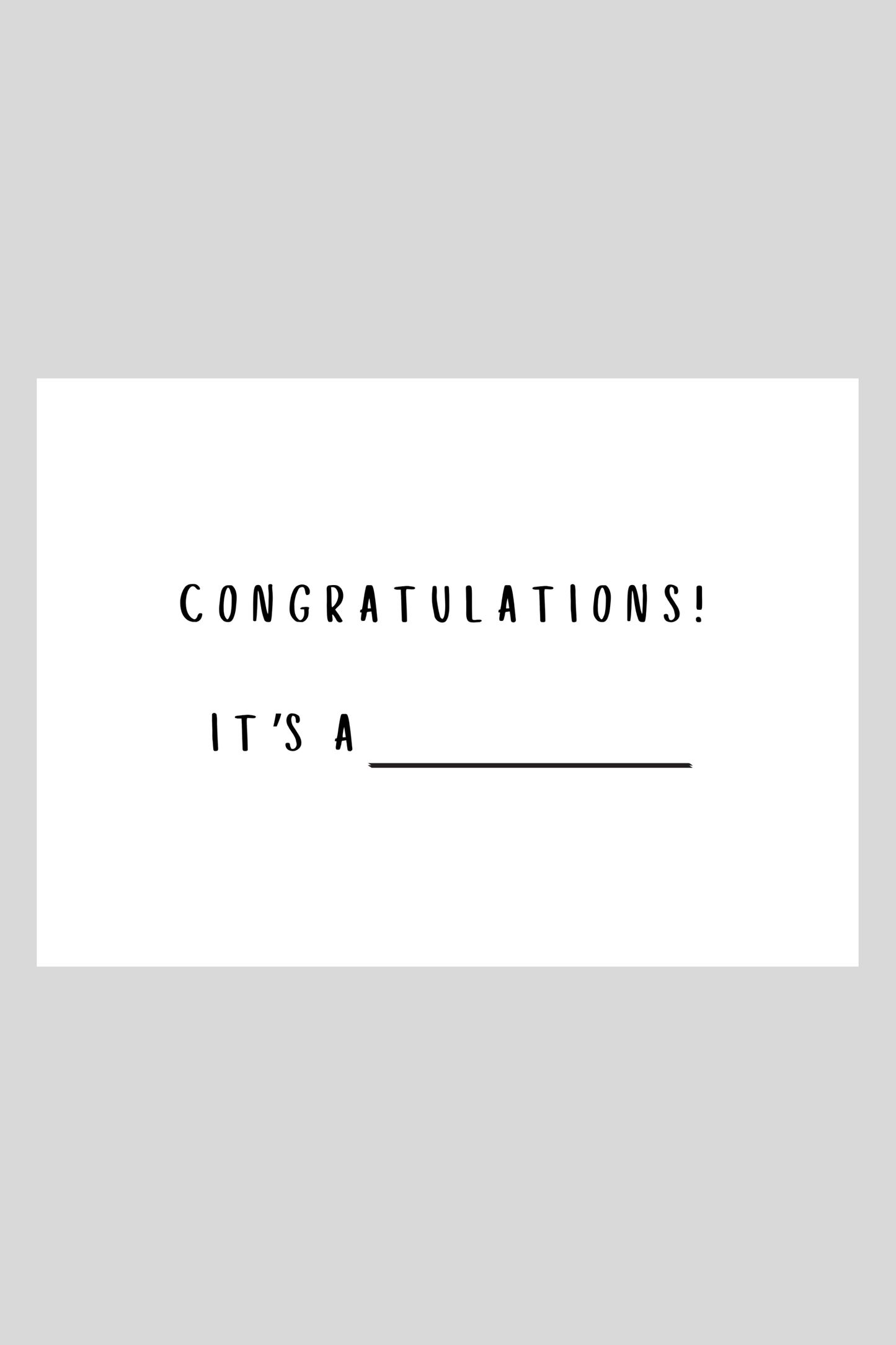 Fill in the Blank Greeting Card