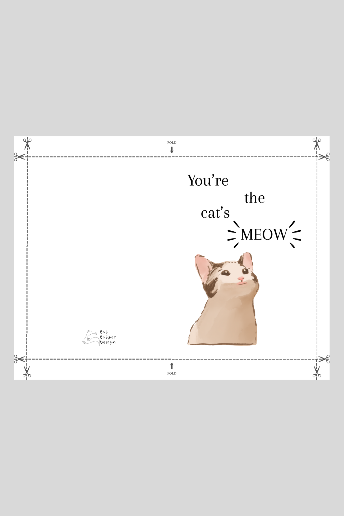 Cat's Meow Greeting Card