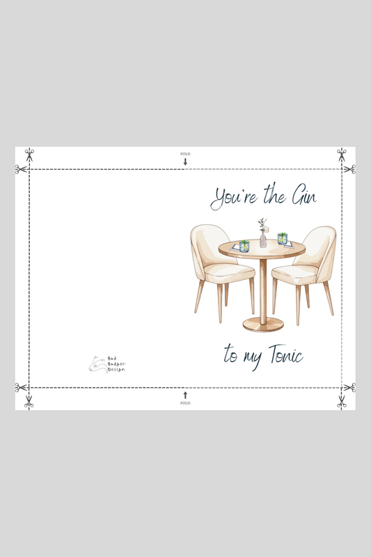 Gin & Tonic Greeting Card