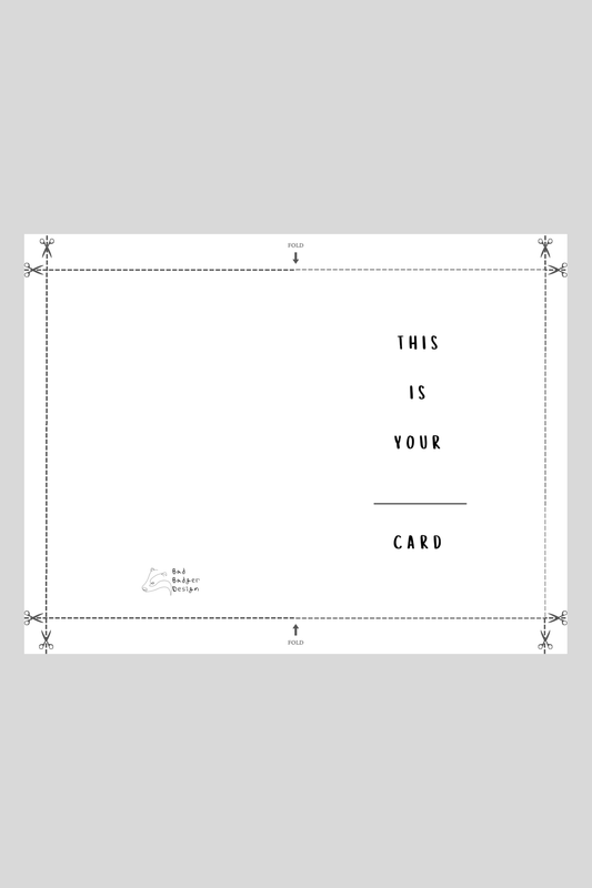 Fill in the Blank Greeting Card