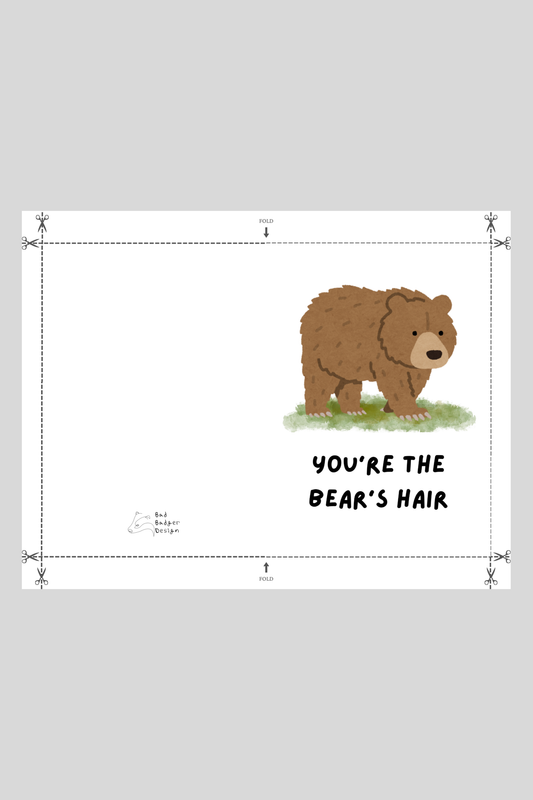 Bear's Hair Greeting Card