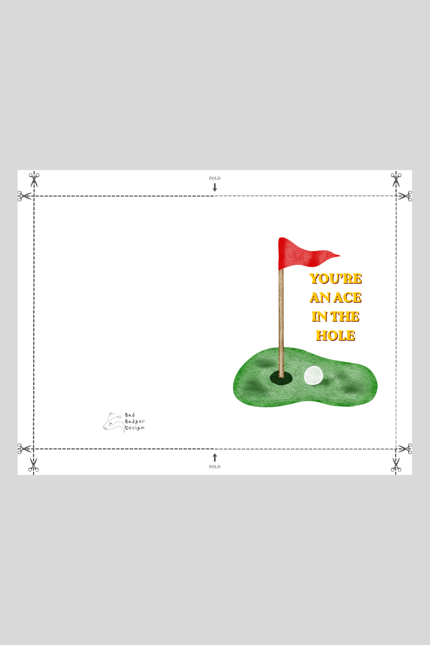 Ace in the Hole Greeting Card