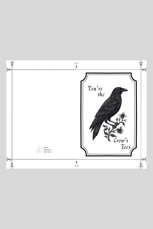 Crow's Toes Greeting Card