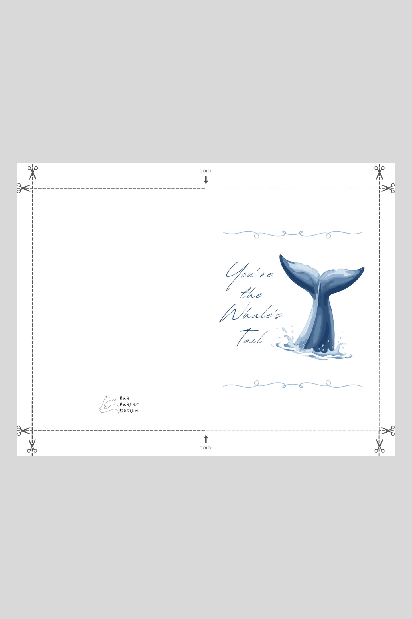 Whale's Tail Greeting Card
