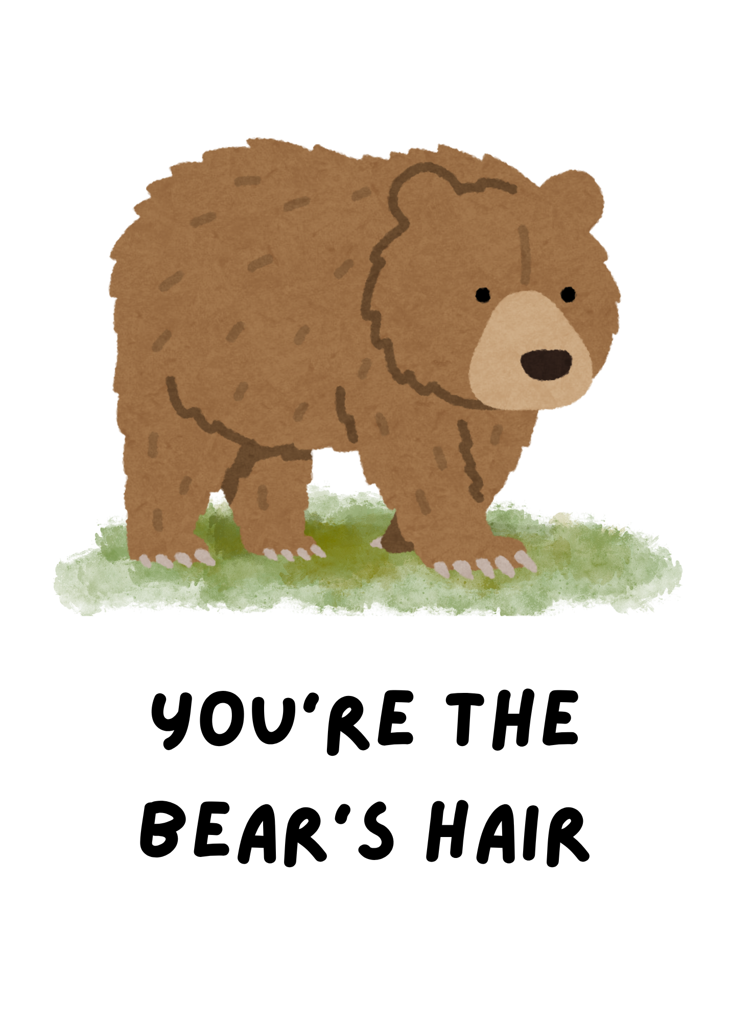 Bear's Hair Greeting Card